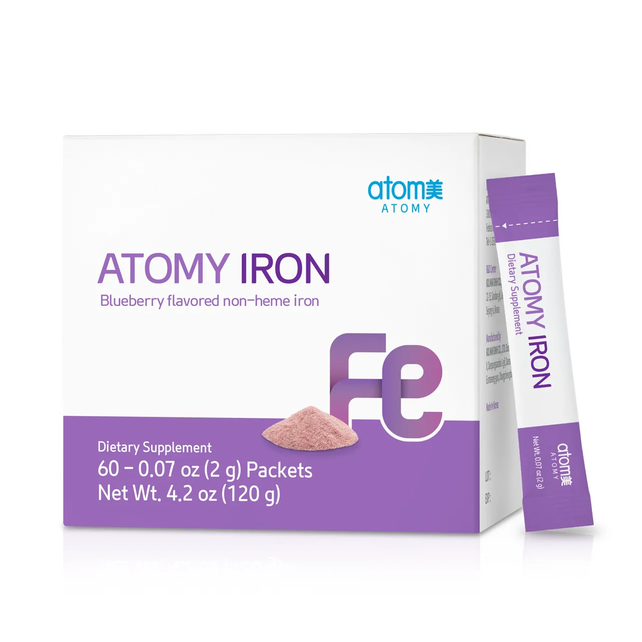 Iron, blueberry flavored non-heme iron in packets, photo 24