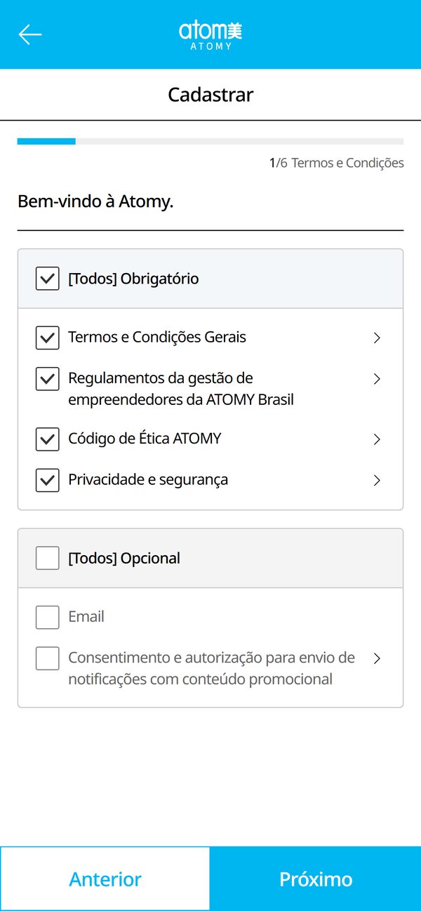 Aceite os termos