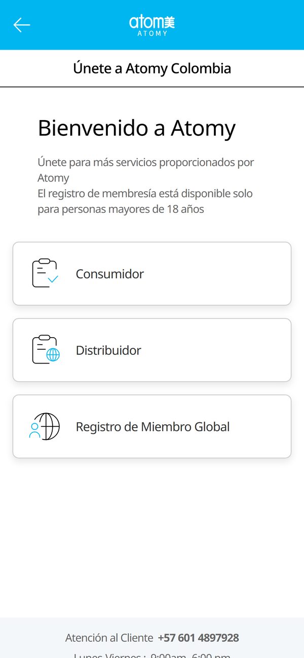 Elige “Consumidor”