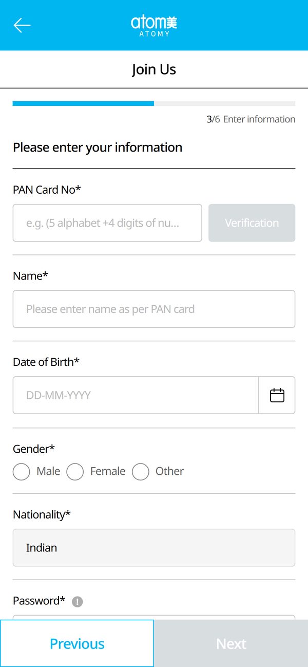 Fill in the form