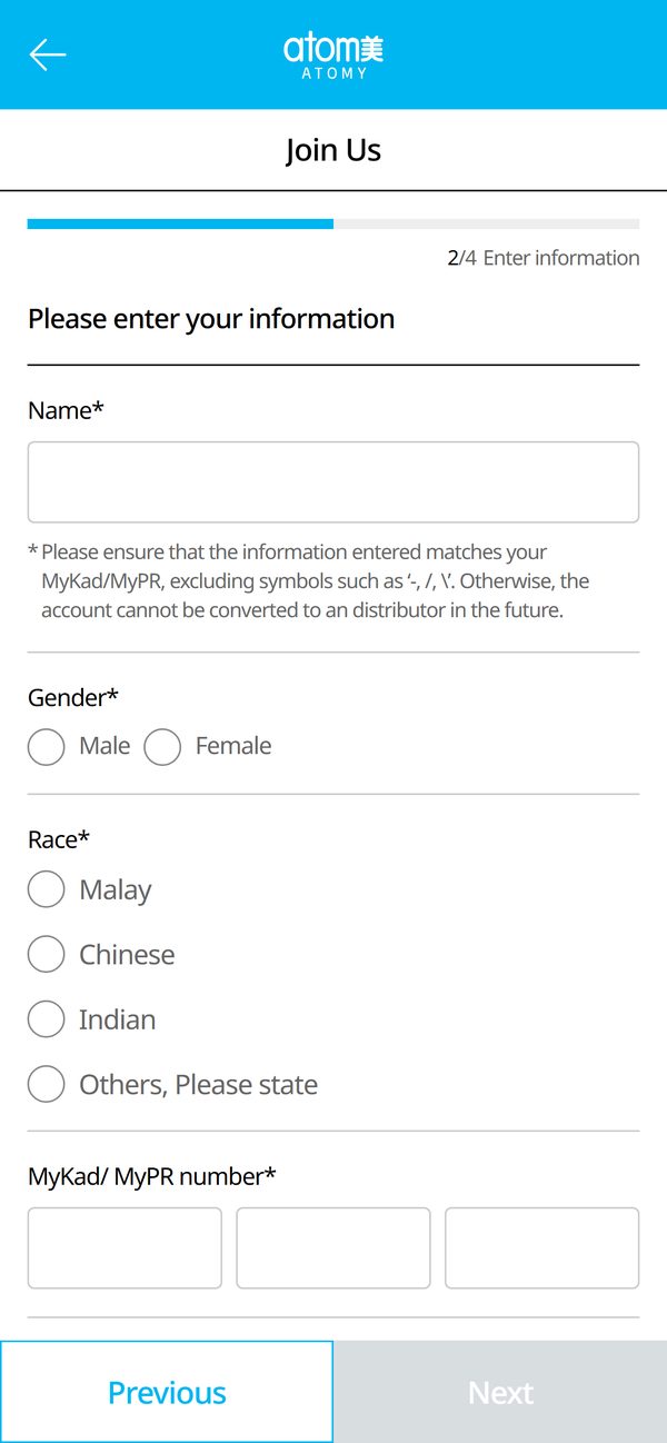 Fill in the form