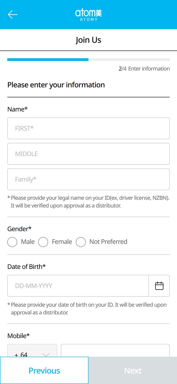 Fill in the form
