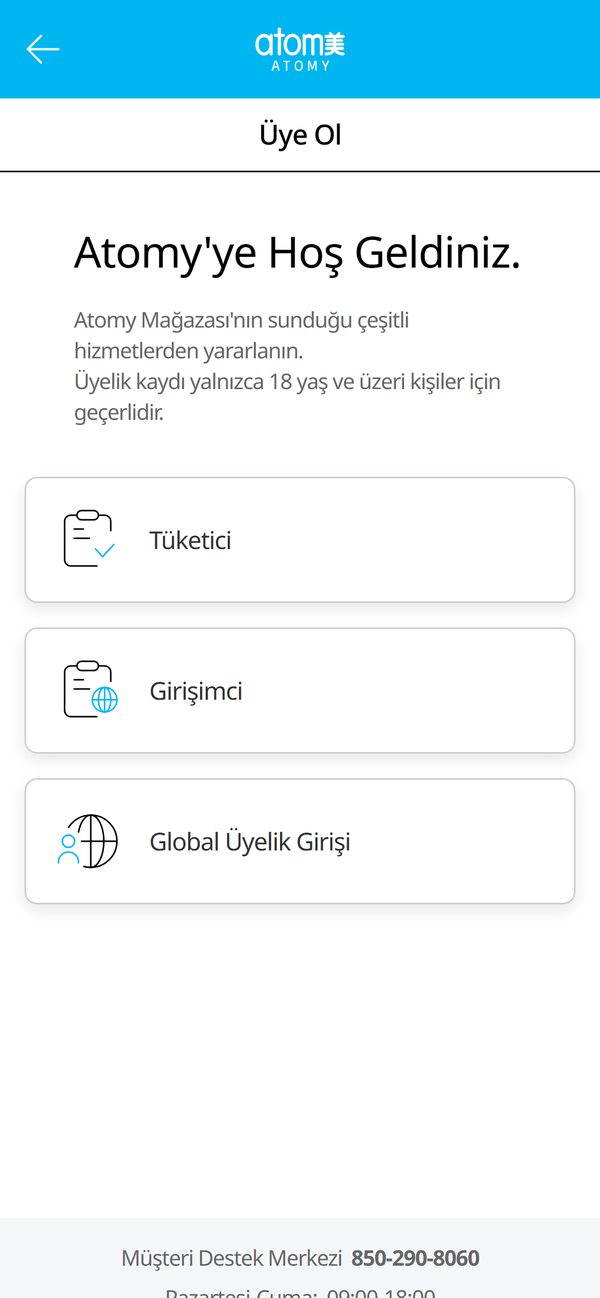 “Tüketici” kutusunu seçin