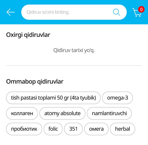 Mahsulotni toping va buyurtma bering