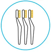 Чӯткаҳои дандони Atomy бо рӯйпӯши тиллоӣ, акси 6